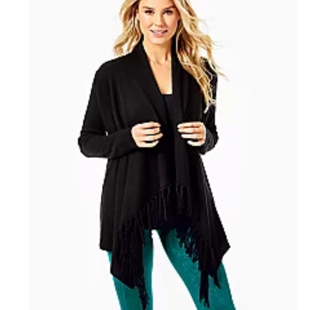 Lilly Pulitzer NWT XS Varick Cardigan in black